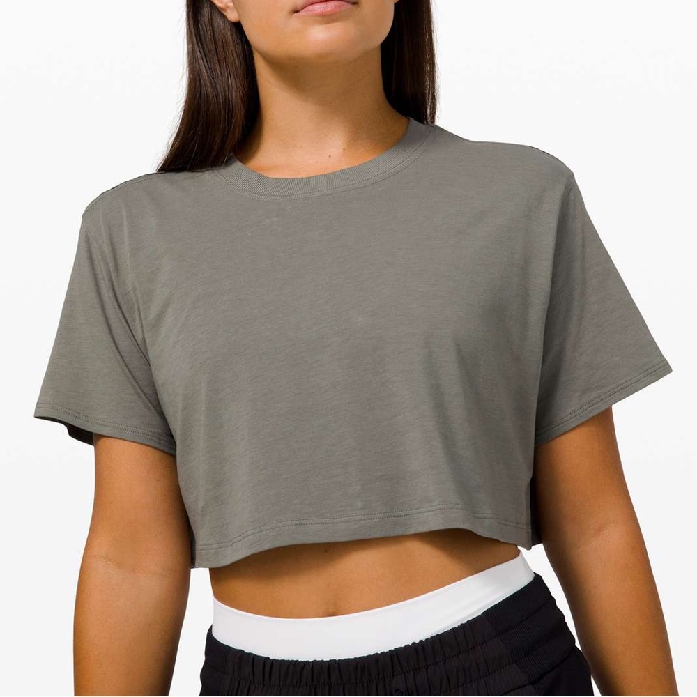 Lululemon All Yours Crop Tee size 4 (I removed the tag after I purchased it)